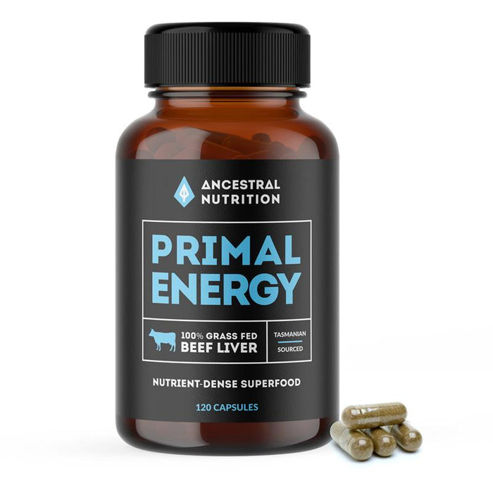 6x Primal Energy - Beef Liver Capsules - 100% Grass Fed - Ancestral Nutrition